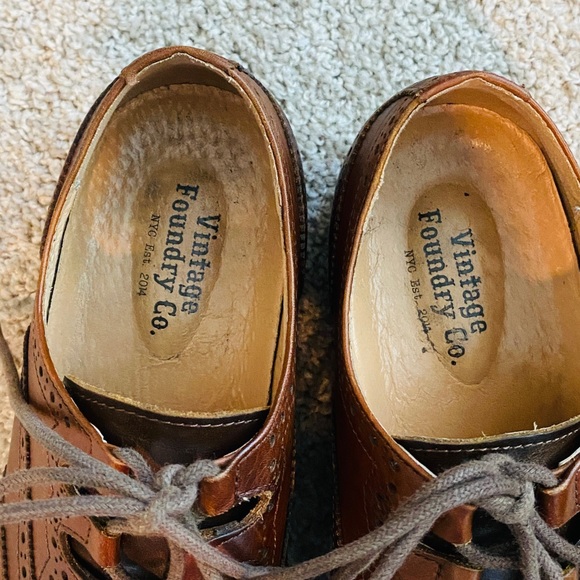 Ombre Brown Vintage Foundry Co Brogue Oxford Lace-up Shoes Size 8.5 main image 7